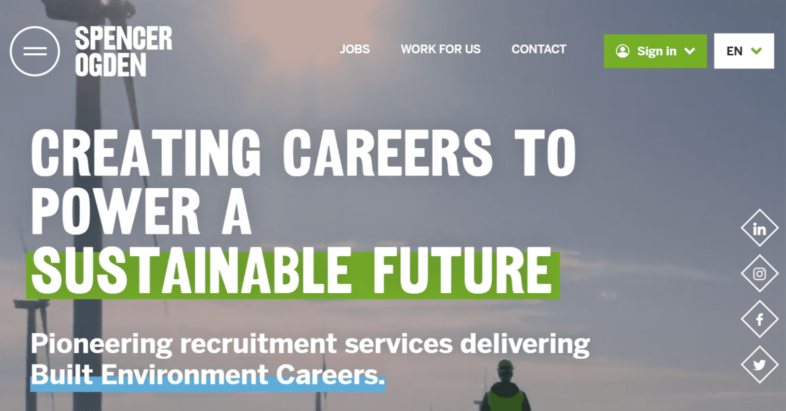 Spencer Ogden recruitment website by Access Volcanic