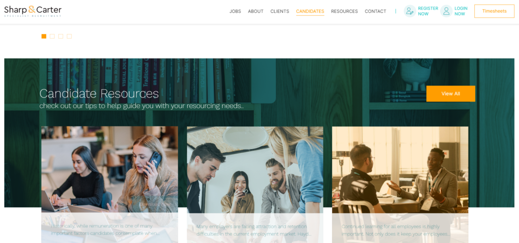 Sharp & Carter candidate resources landing page