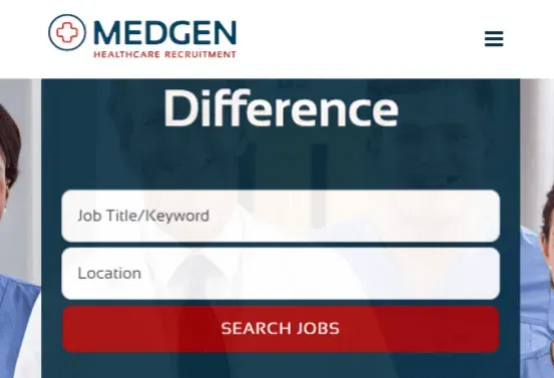 medgen website in tablet view